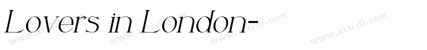 Lovers in London字体转换